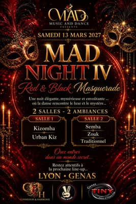 ⚜MAD NIGHT IV KIZOMBA – Red & Black Masquerade⚜