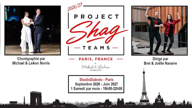 Project Shag Teams - Carolina Shag à Paris avec Bret & Joëlle Navarre