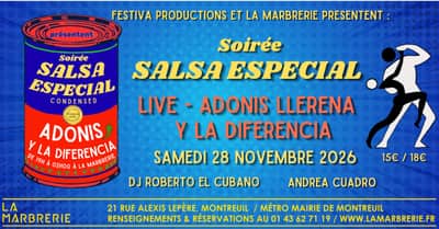 Soirée Salsa Especial - Concert Adonis Llerena Y La Diferencia