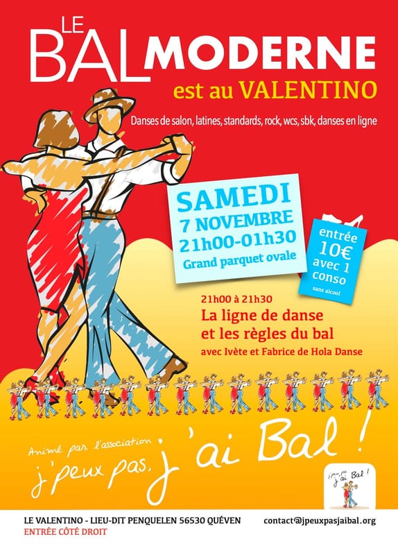 Bal Moderne au Valentino, atelier Ligne de danse et règles du Bal