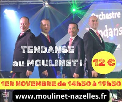 Orchestre TENDANSE au MOULINET - Après-midi dansant - 12 €
