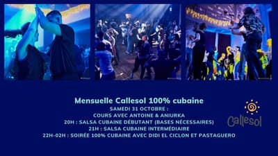 Mensuelle Callesol 100% cubaine - Antoine & Aniurka/Didi/Pastaguero