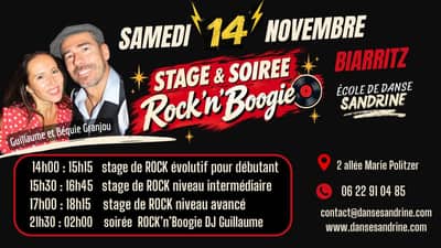 STAGE de ROCK avec Guillaume et Béquie de BDX & soirée Rock'n'Boogie DJ Guillaume