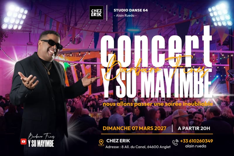 CONCIERTO | BÁRBARO FINES Y SU MAYIMBE | CHEZ ERIK - ANGLET