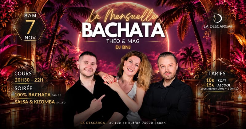 La Mensuelle Bachata de novembre à La Descarga