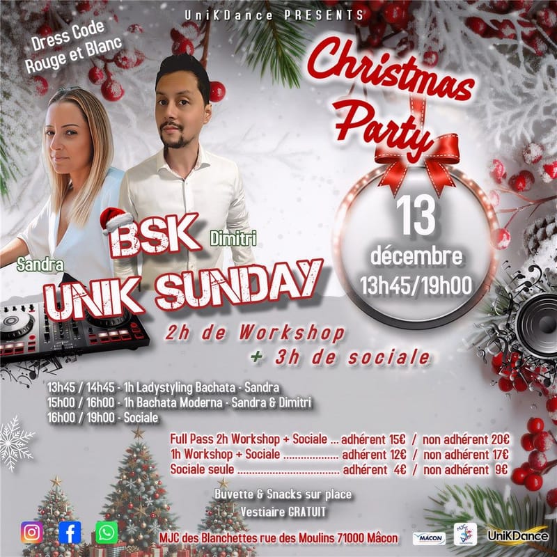 🎄✨ BSK UniK Sunday – CHRISTMAS PARTY ✨🎄 - 4ème édition