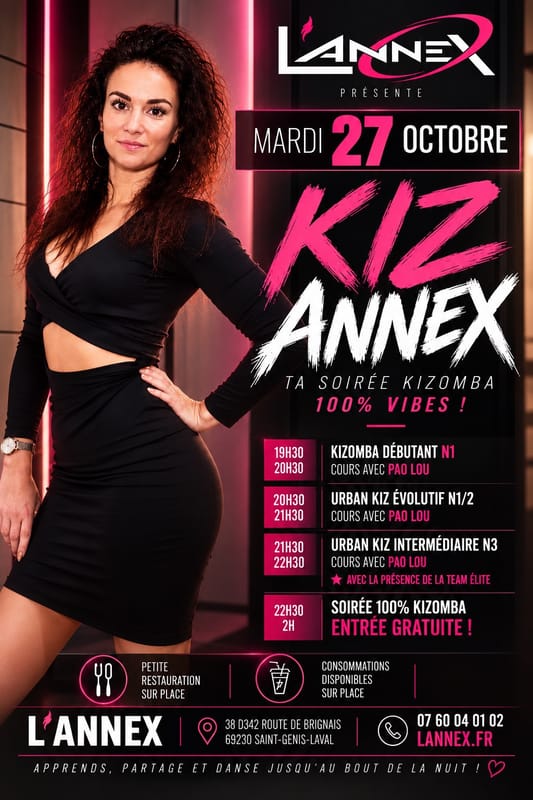 🔷KIZ ANNEX🔷COURS ET SOIRÉE 100 % KIZOMBA🔷