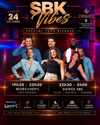 🔷SBK VIDES🔷 cours et Soiree tout niveau🔷EVI’DANCE🔷